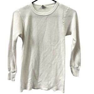 Vintage JE Morgan Long Johns Thermal Long Sleeve Shirt Waffle Knit USA Boys XL